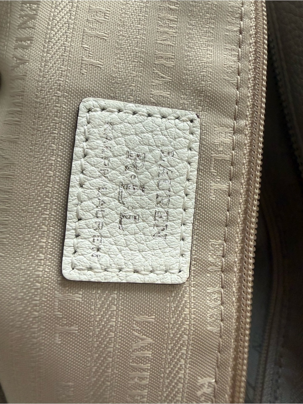 Lauren Ralph Lauren Lowell Tote White Pebbled Leather I - Picture 11 of 16